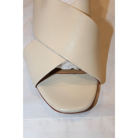 NISOLO WOMEN'S CARINA LEATHER CROSS STRAP MULE SANDALS NWOB BONE SZ 7.5 $180 - Picture 3 of 6